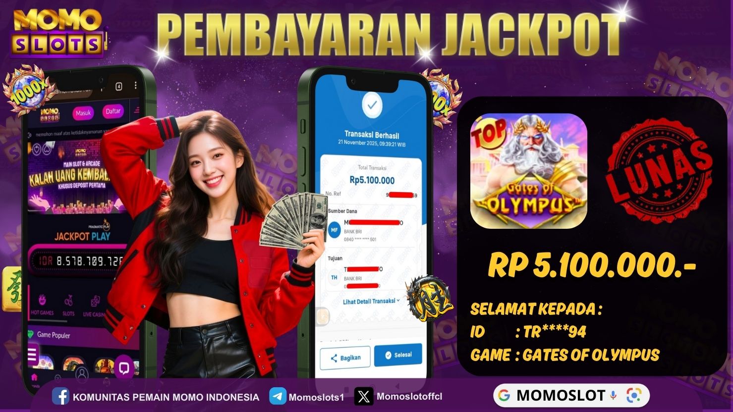 MOMOSLOTS JACKPOT SLOT GATES OF OLYMPUS